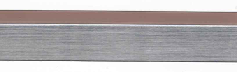 Мебелен Кант M027 Сребро/Мока PMMA 23/1 мм